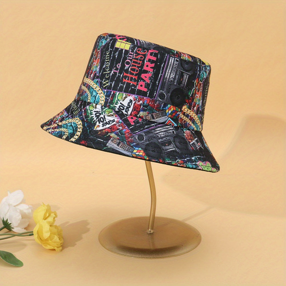 Double Sided Sunshade Fishing Bucket Hat