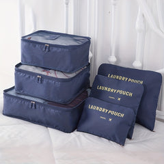 6 Pcs Letter Pattern Bag Sets, Various Sizes, Dustproof Packaging Cubes