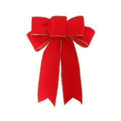 2pcs Velvet Linen Christmas Decoration Bow - Gift Decoration Supplies
