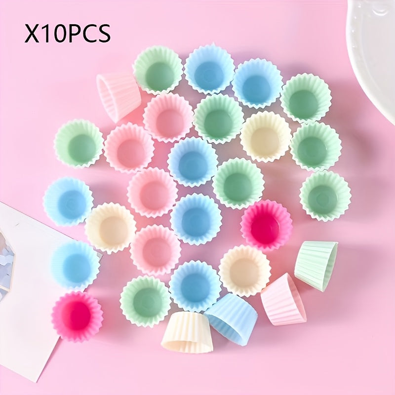 Mini Cake Cup Decorations in Macaron Colors Resin Craft