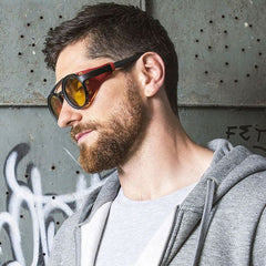 Vintage Round Frame Punk Steam Leather Sunglasses
