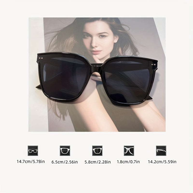 Men's Large Square Frame Shades PC Sunglasses for Outdoor Sports