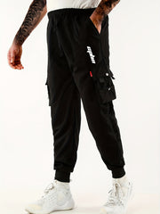 Men's Cargo Pants Loose Fit Drawstring Joggers