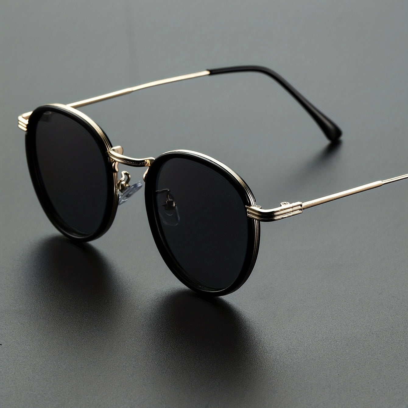 Men's Metal Double Circle Sunglasses