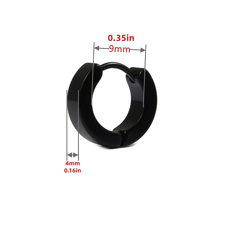 Men's Titanium Steel Ear Buckle Punk Studs