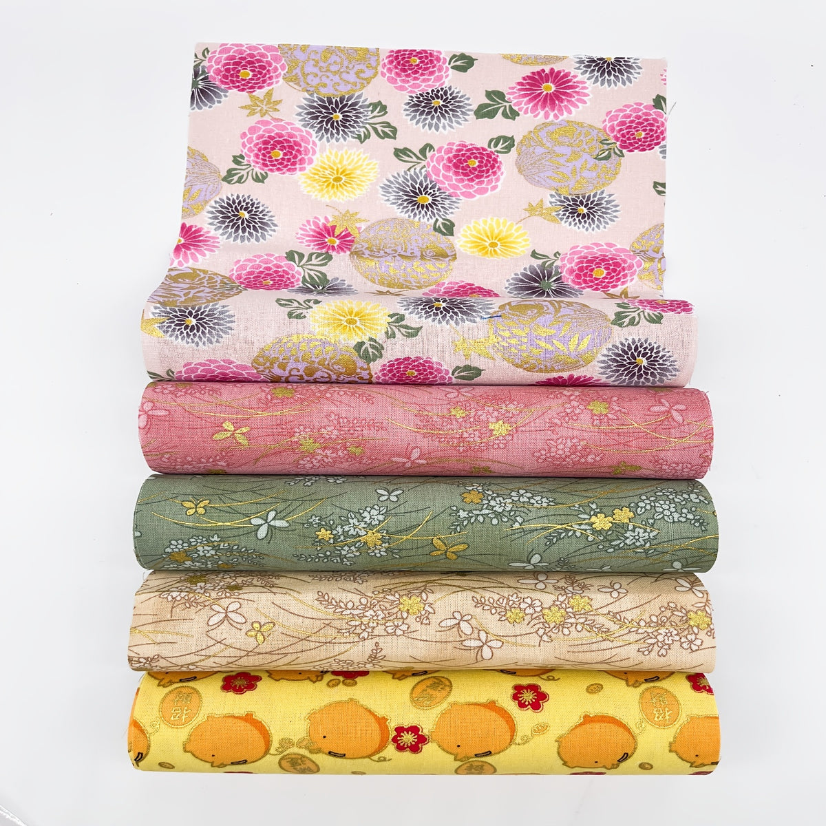 5pcs Multicolor Small Cloth Set Japanese Style Patchwork Household Supplies