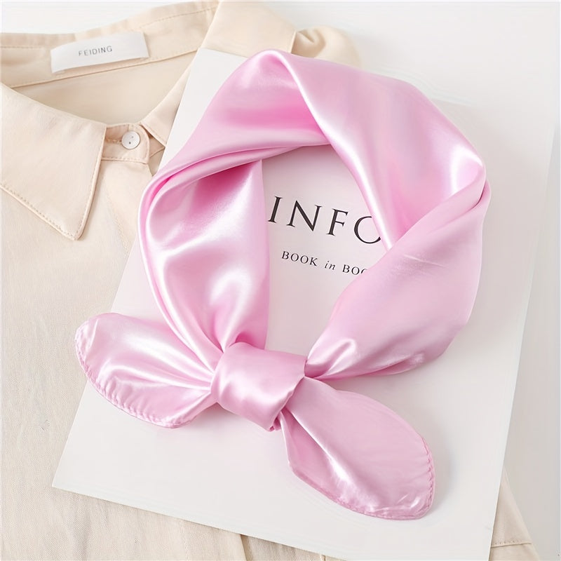 Women's Silk Square Scarf Random Satin Neck Hair Band Bag Warp Lightweight Soft