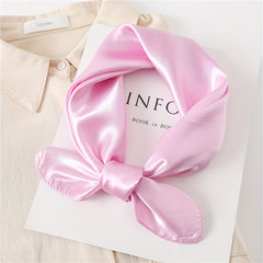 Women's Silk Square Scarf Random Satin Neck Hair Band Bag Warp Lightweight Soft