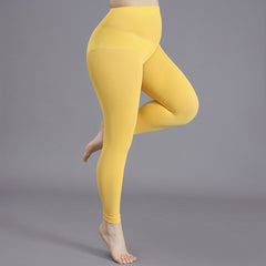  High Rise Stretchy Tights, 100D Solid Nylon, 0XL-3XL