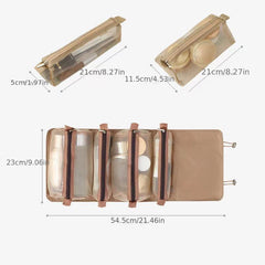 Portable Large Makeup Bag 4 In 1 Removable With Zipper