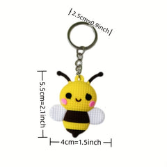 Cute Cartoon Bee Keychain Pendant Girl Bag Purse Keychain Insect Key Ring