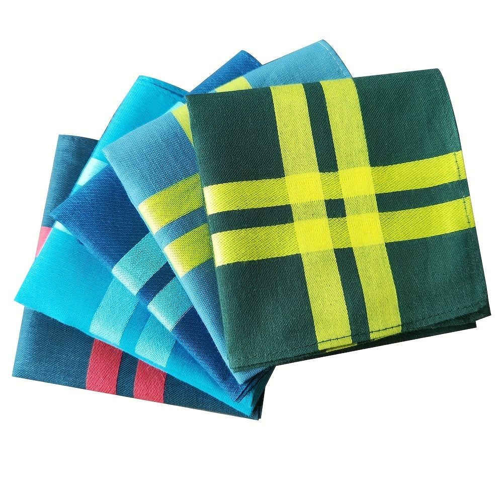 5-Pack Men's Silk Satin Strip Soft Handkerchief