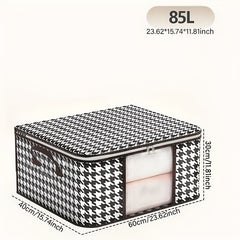 Houndstooth Quilt Storage Bag Handheld Lightweight Clothes Quilt Bag