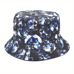 Cartoon Pattern Print Bucket Hat Lightweight Mushroom Whale Sun Hat