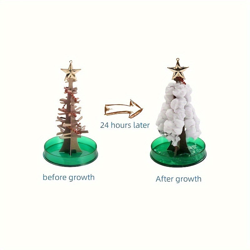 Paper Christmas Tree Blooming Crystallization Experiment