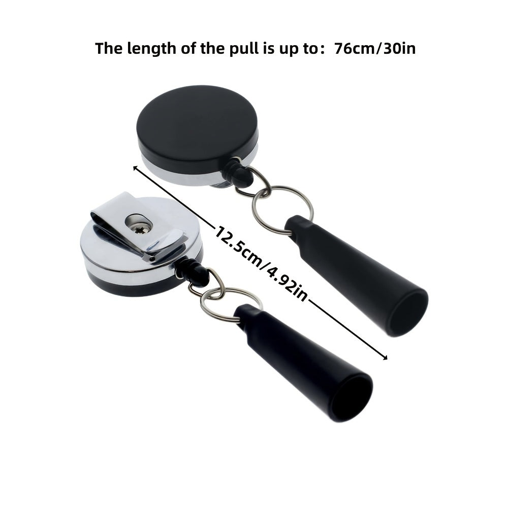 2pcs Retractable Pen Holder Metal Belt Clip for Markers & Pencils