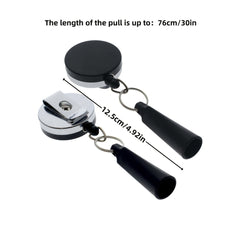 2pcs Retractable Pen Holder Metal Belt Clip for Markers & Pencils
