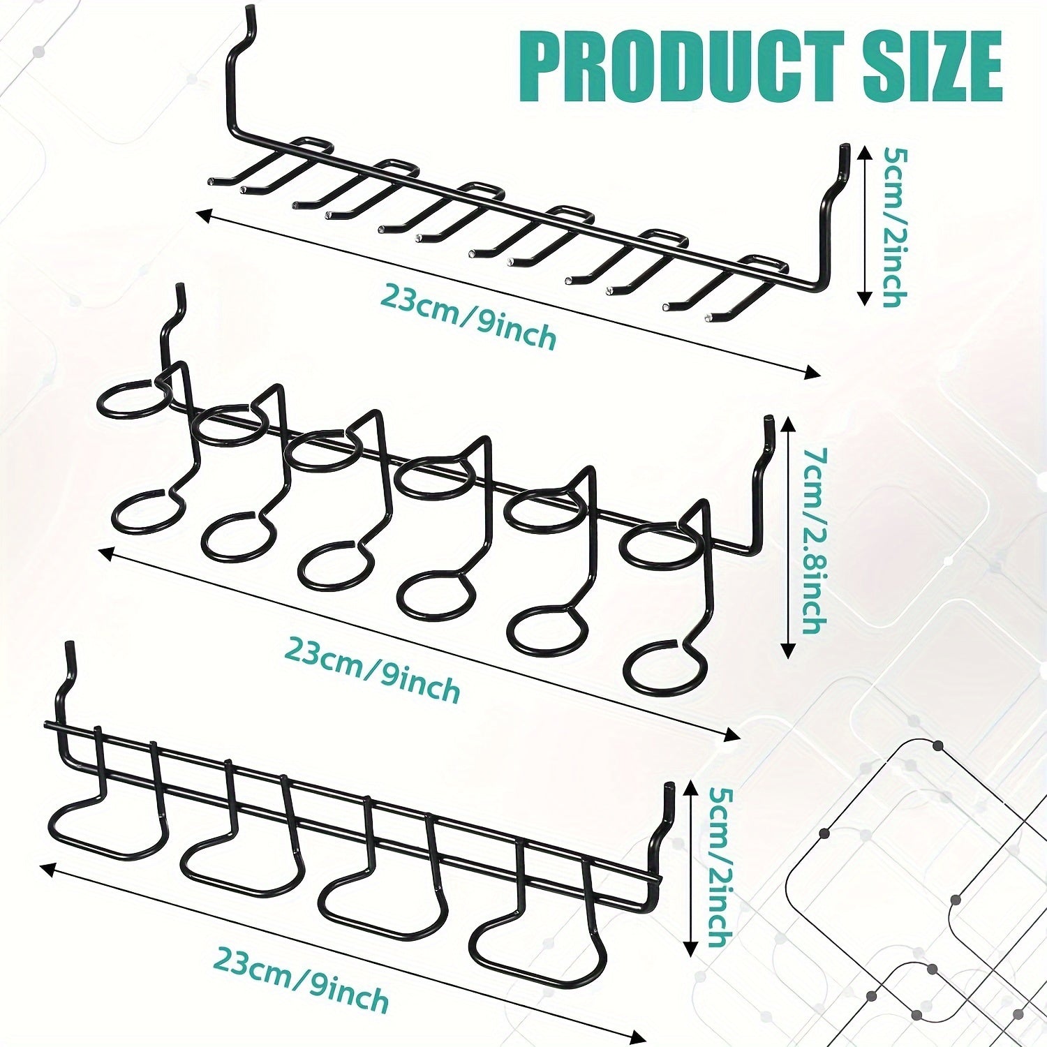 6pcs Screwdriver Storage Rack For Hole Plate, Small and Medium Tool Storage Ra