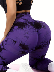 Tie Dye Seamless Leggings High Waist Yoga Pants Women's Activewear