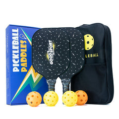 2 Pcs Pickleball Rackets, Cushion Grip, 4 Balls Set