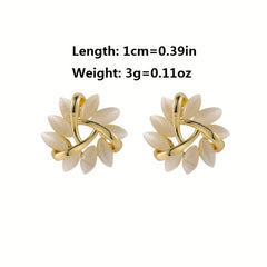 Geometric Triangular Opal Earrings Women's Niche Earrings Gift