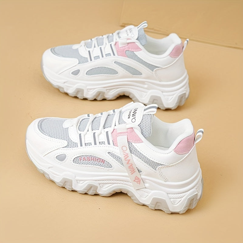 Women's Lace-Up Low Dad Shoes - Running & Outdoor Sporty Comfy Shoes