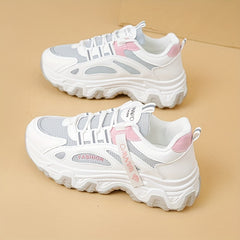 Women's Lace-Up Low Dad Shoes - Running & Outdoor Sporty Comfy Shoes
