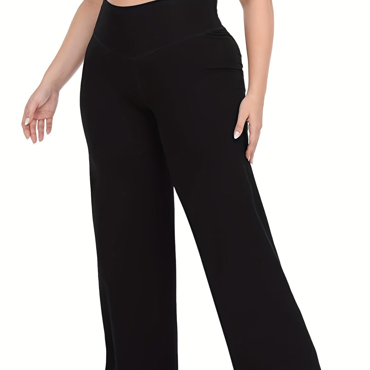  Wide Leg Yogo Pants with High Stretch Waistband