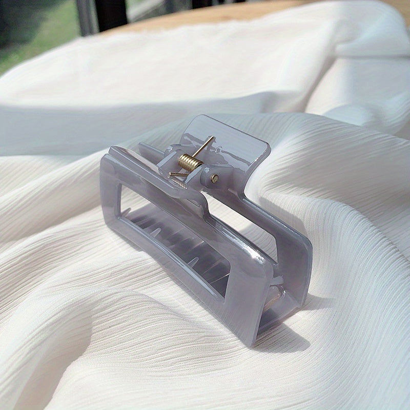 Acrylic Hair Claw Rectangular Style Solid Shark Claw for Thick Hair