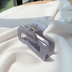 Acrylic Hair Claw Rectangular Style Solid Shark Claw for Thick Hair