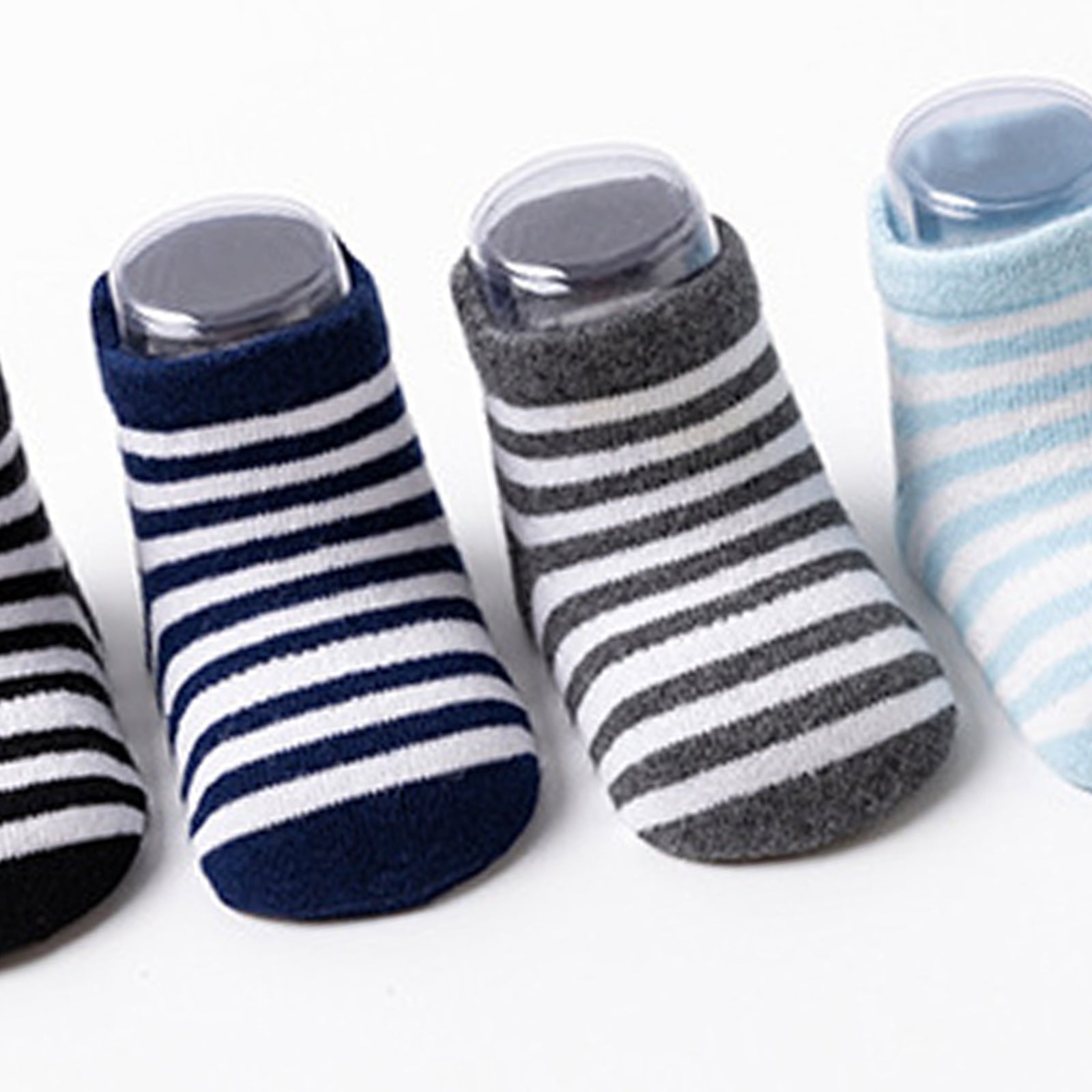12pcs Striped Socks for Newborn Baby