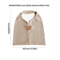 Cartoon Bear Head Knitted Shoulder Tote Bag Large Capacity Mommy Bag