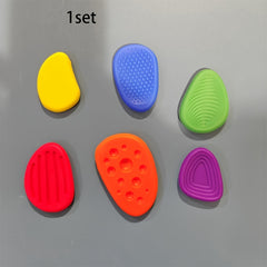6 Silicone Sensory Stones Textured Finger Toys Durable Portable Tactile Adult Ga