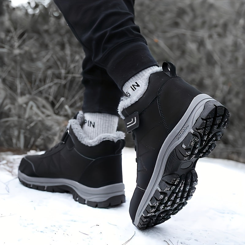 Fur Fleece Lined Snow Boots Waterproof Non Slip High Top Snow Shoes