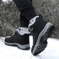 Fur Fleece Lined Snow Boots Waterproof Non Slip High Top Snow Shoes