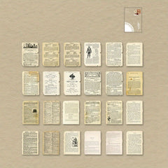 25pcs Vintage Stationery DIY Backing Paper Material