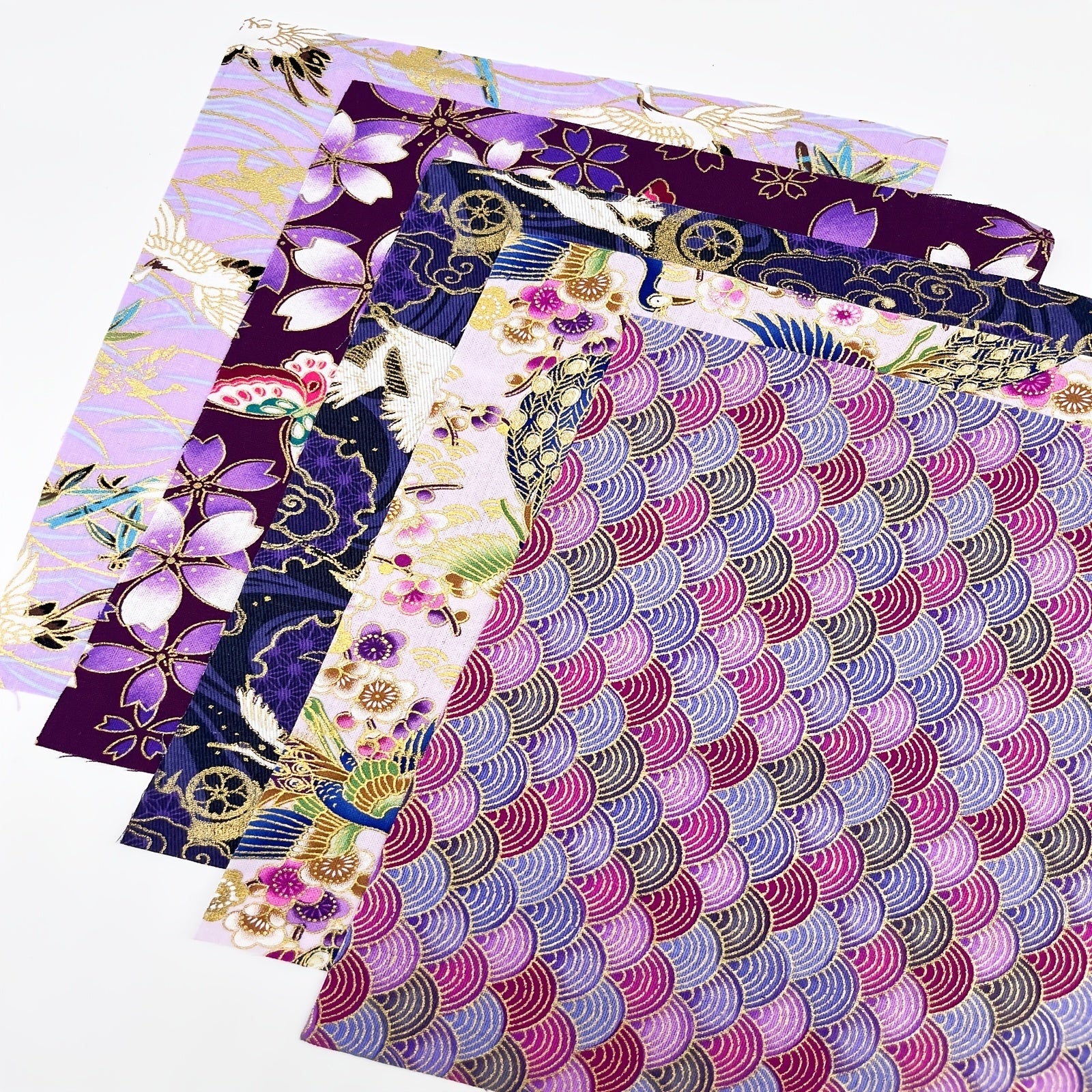 5pcs Multicolor Small Cloth Set Japanese Style Patchwork Household Supplies