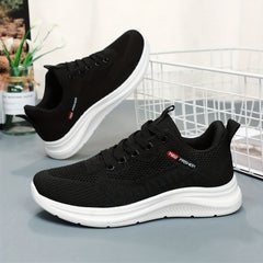 Women's Lightweight Mesh Sneakers Lace Up Soft Sole Sporty Shoes