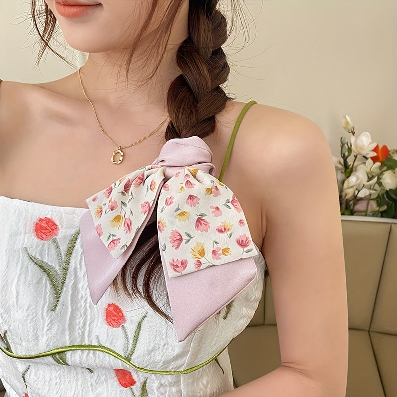 Boho Floral Scarf Scrunchies Hair Ribbons Hair Ties