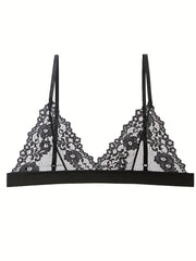 5pcs Full Lace Unlined Bras Semi sheer & Skin friendly Intimates