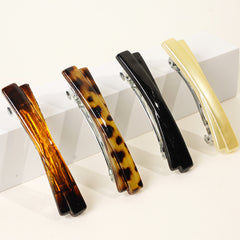 Leopard Print Barrette Metal Hair Pins Tortoise Shell Hair Clips For Women