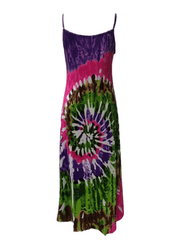  Tie Dye V Neck Maxi Dress