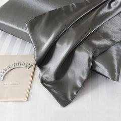 1 Pair Faux Silk Satin Pillowcase Envelope Design