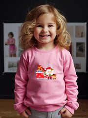 Christmas Graphic Pullover Girls Sweet Sweatshirt Kids Gift