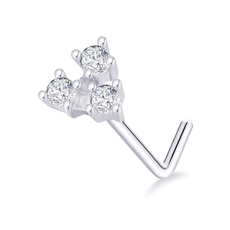 Stainless Steel Nose Ring Stud Flower Snowflake Butterfly Nose Piercing