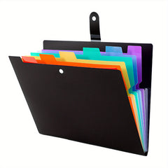 Multifunctional A4 7-Pocket Folder w/ Labels for School Office Home