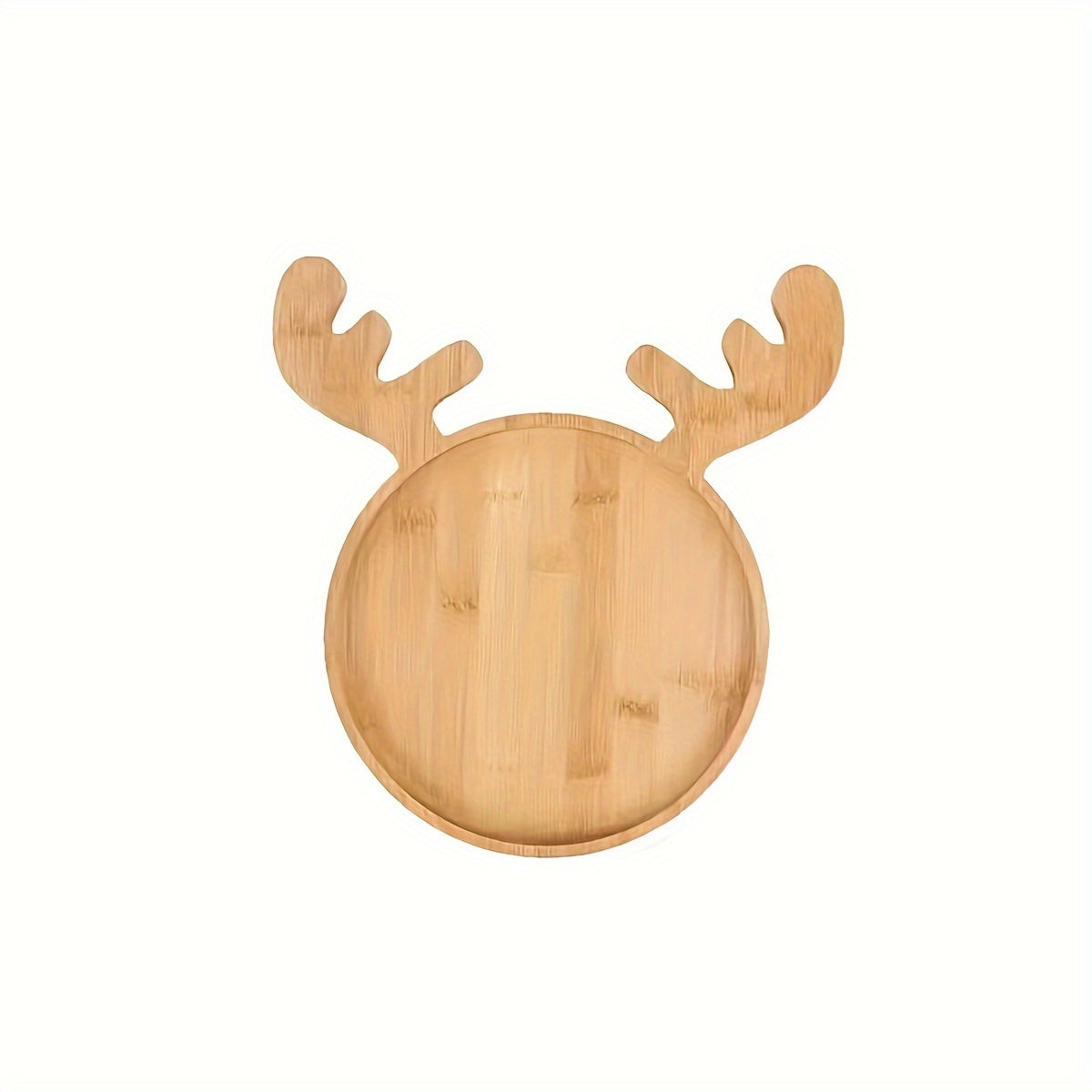 Christmas Elk Ear Antler Shape Wooden Serving Tray