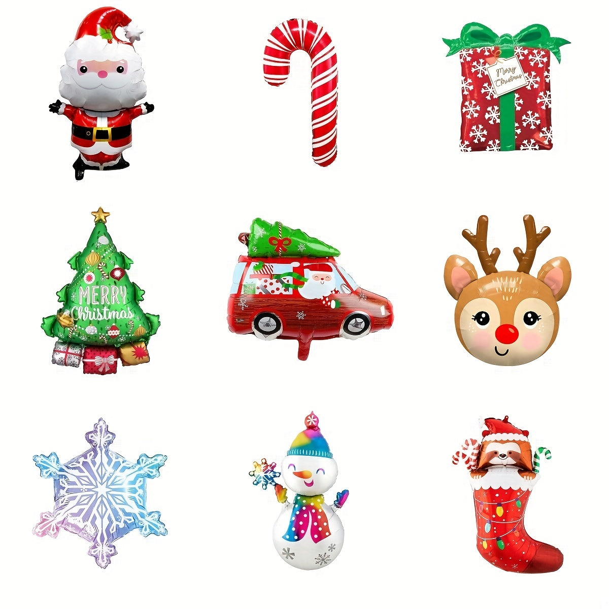 Christmas Foil Balloons Santa Snowman Xmas Decoration