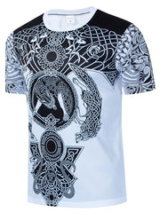 Men's Graphic T shirt Casual 3D Print Short Sleeves