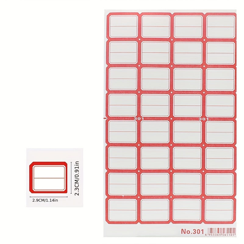 10 Sheets Self-Adhesive Label Stickers for Handwritten Marking